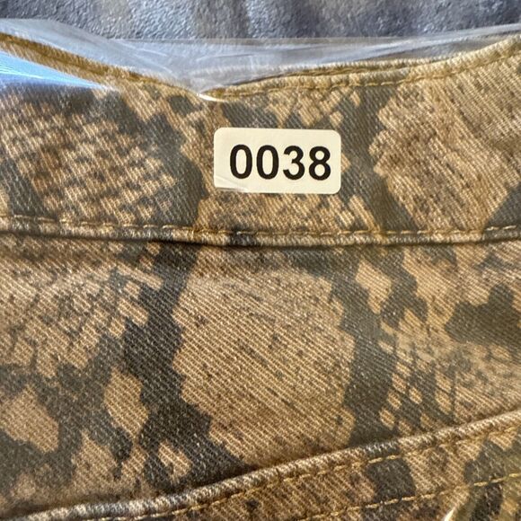 Zara Brown python Ssake Print Stretch High Rise Skinny Jeans Womens Size 6 - Picture 7 of 7